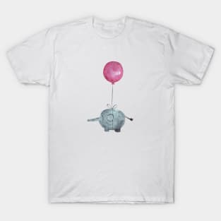 Pink air balloon and elephant T-Shirt